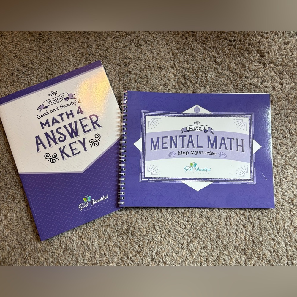 Math 4 Answer Key and Mental Math Set - Purple